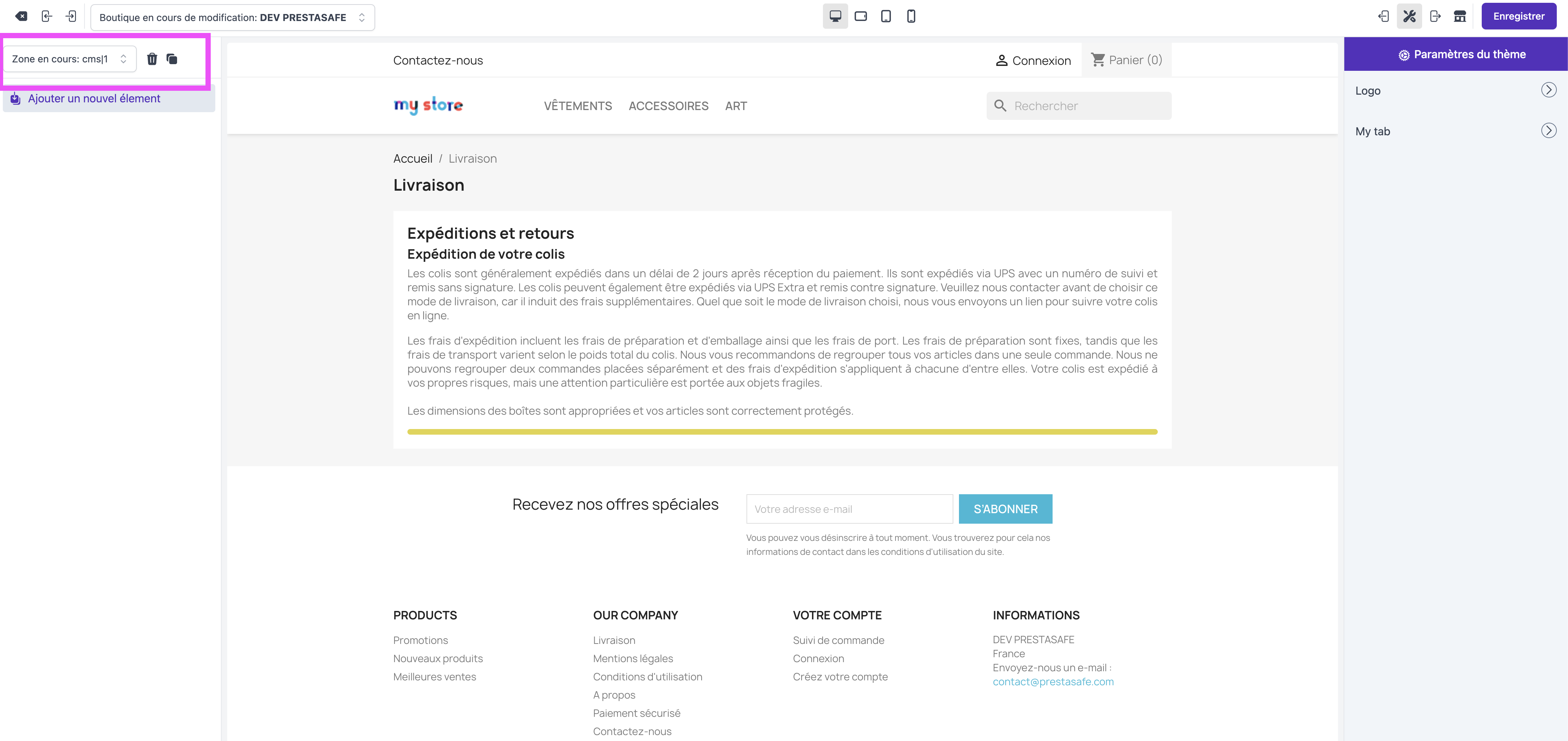 custom zone prettyblocks