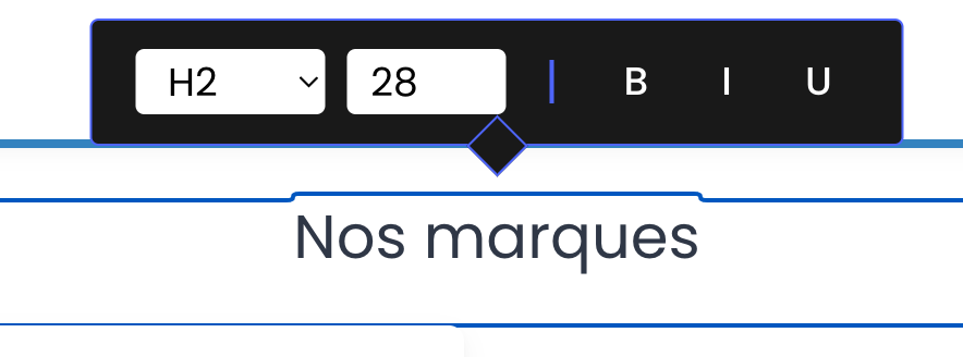 Composant titre PrettyBlocks
